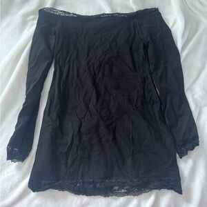 Edikted Black Off-Shoulder Dress